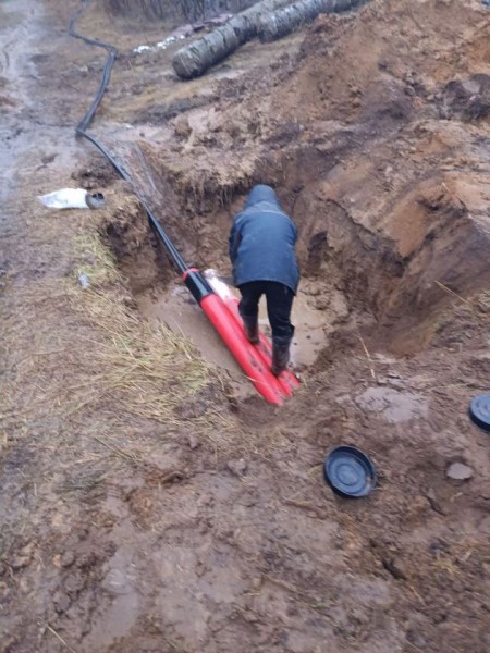 У статусных коттеджей под Юкками укладка труб повредила газопровод