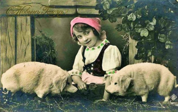 Женские головки и позы. Откуда на открытках взялись мешки с деньгами Женские головки и позы. Откуда на открытках взялись мешки с деньгами