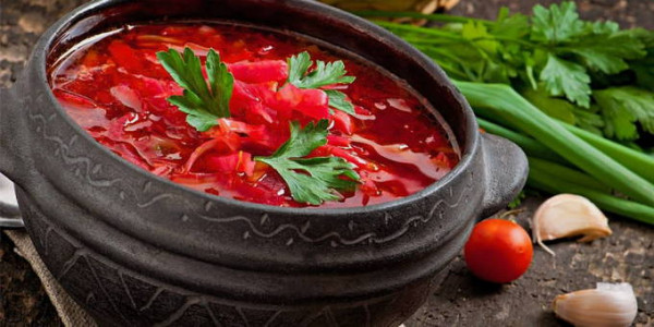 Борщ с мясом классический