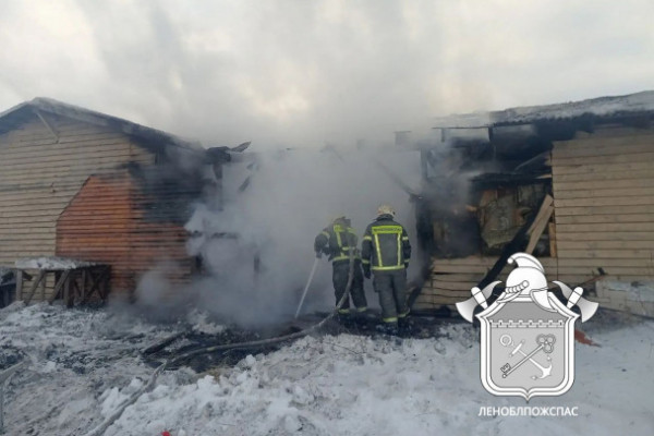 Под Гатчиной загорелась ферма &ndash; эвакуировали 60 коз и коров&nbsp;