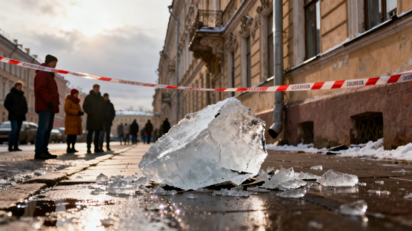 Петербуржец в коме после падения льда с крыши на Рузовской Петербуржец в коме после падения льда с крыши на Рузовской