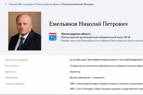 Бывший вице-губернатор Емельянов хочет стать депутатом