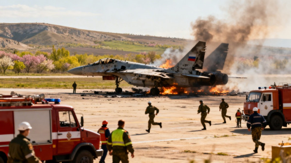 В Крыму Су-30 разбился во время тренировки, пилоты спаслись В Крыму Су-30 разбился во время тренировки, пилоты спаслись