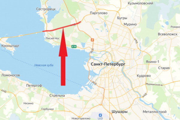 Внешнее кольцо КАД от съезда ЗСД до развязки с Приморским шоссе 	закрывают на 5 месяцев