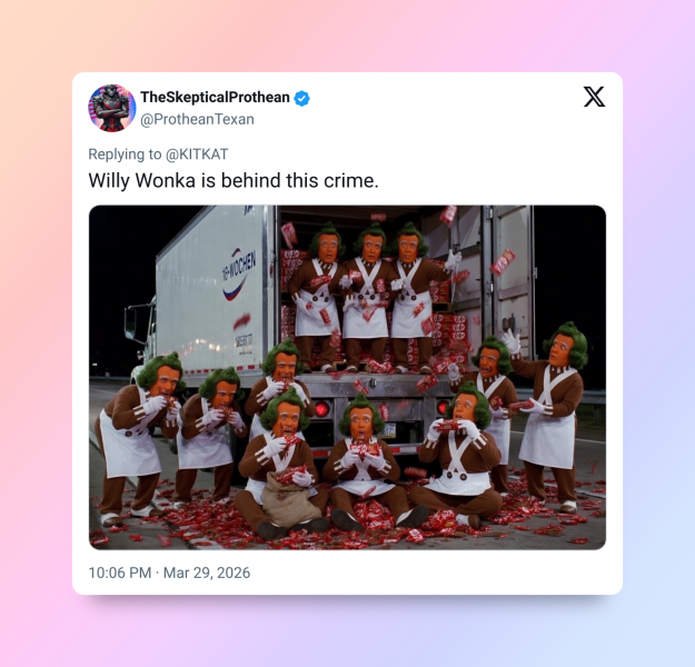 Кража 12 тонн батончиков KitKat стала новым мемом в стиле «мы тут ни при чём»