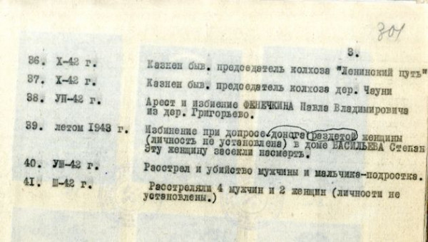 12 карателей. Установлены виновные в расстреле под Лугой 134 человек
