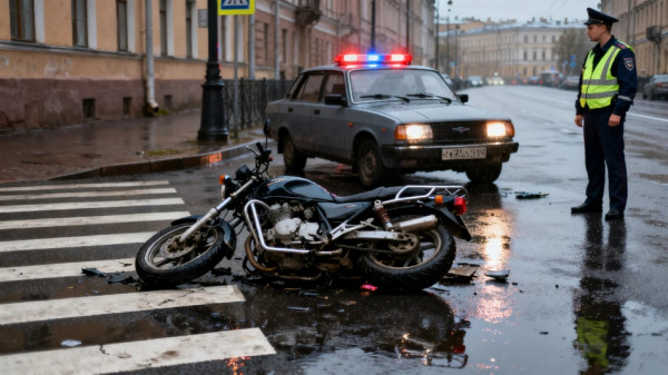 В Петербурге зафиксирован всплеск аварий с мотоциклистами в начале сезона