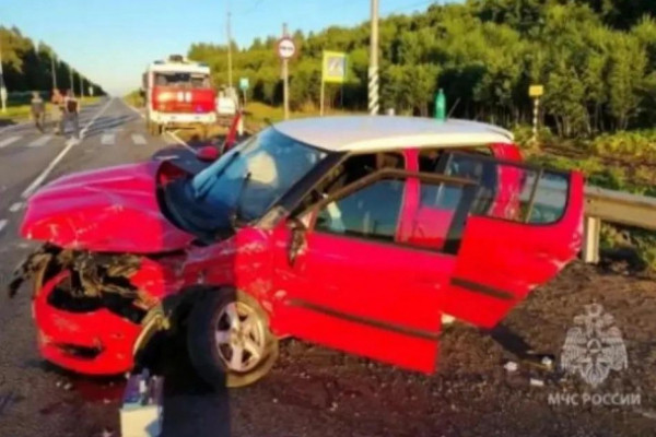 В ДТП под Гатчиной перевернулся грузовик с ценной цистерной, искорежена Skoda - пострадали трое, среди них школьник