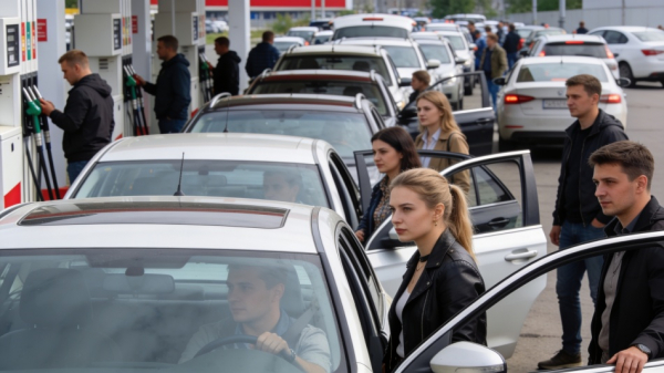 В Петрозаводске автомобилисты столкнулись с нехваткой бензина на АЗС