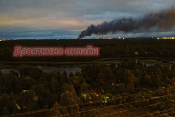 Мощный пожар разгорелся недалеко от Всеволожска Мощный пожар разгорелся недалеко от Всеволожска