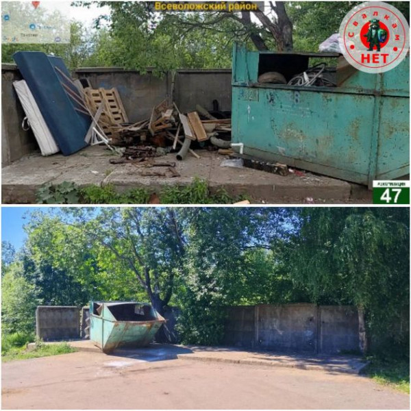 Четыре свалки у контейнерных площадок убрали в Токсово Четыре свалки у контейнерных площадок убрали в Токсово