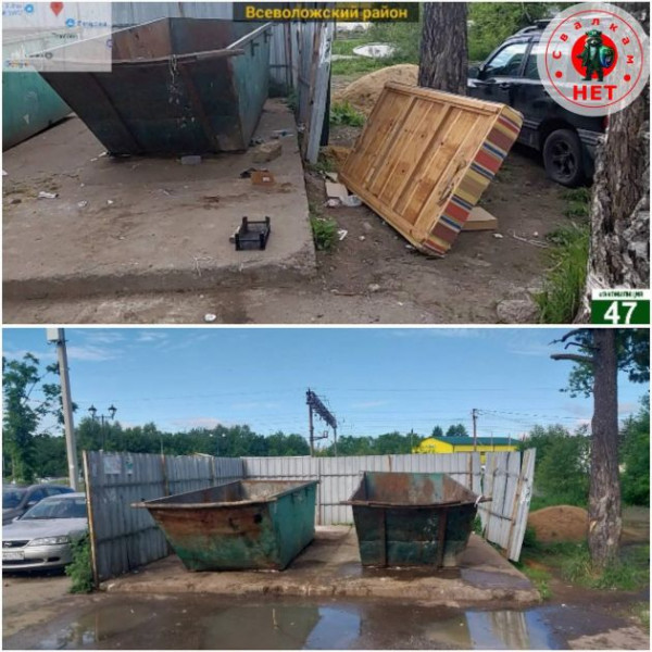 Четыре свалки у контейнерных площадок убрали в Токсово Четыре свалки у контейнерных площадок убрали в Токсово