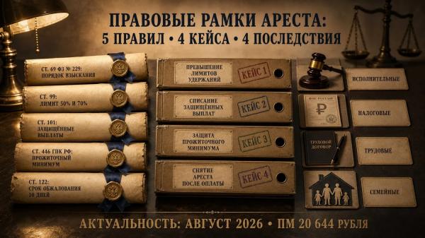 Арест банковских счетов судебными приставами: правоприменение ФЗ № 229-ФЗ и защита прав должника в практике 2026 года Арест банковских счетов судебными приставами: правоприменение ФЗ № 229-ФЗ и защита прав должника в практике 2026 года