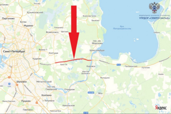 Автомобилистам - терпения. С 22 сентября на "Коле" месяц будут перекрывать полосы между Разметелево и Кировском